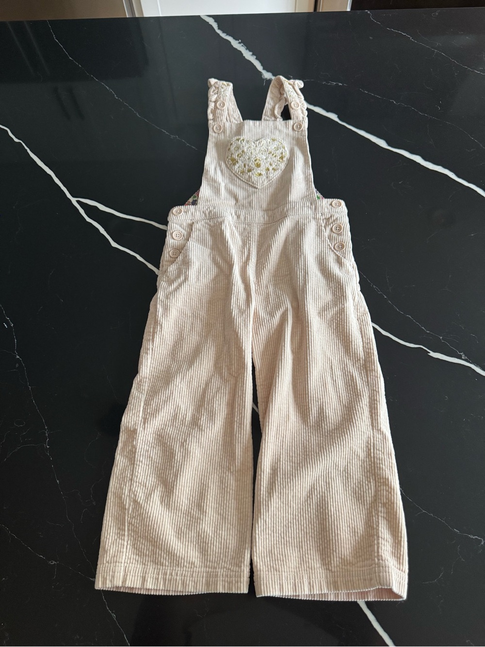 Mini Boden Cream Overalls
